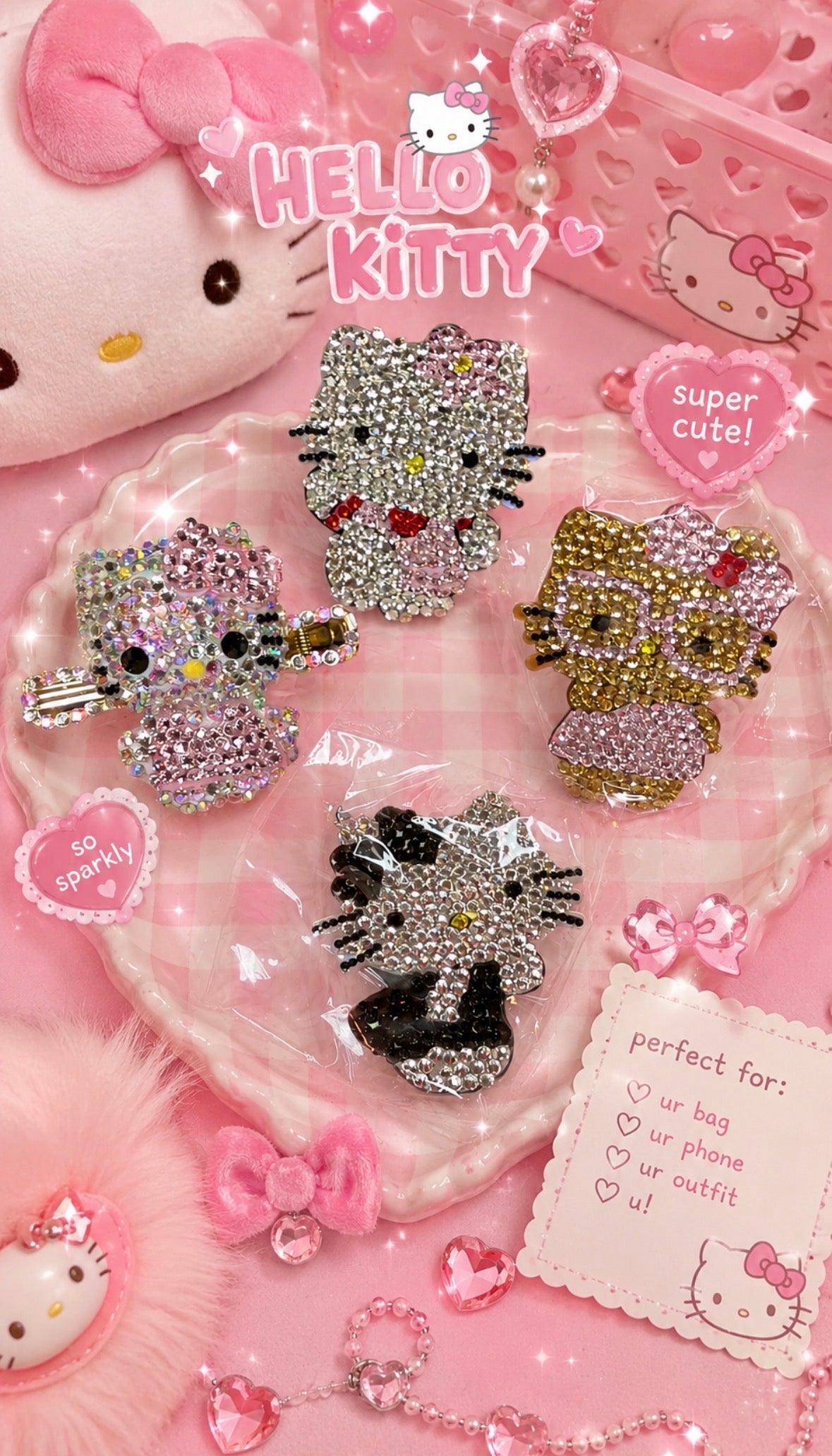 hello kitty hairclips/collectables